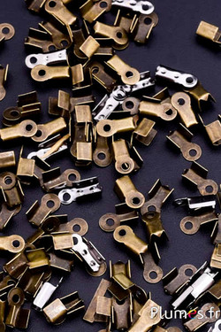 Embouts pour ruban - 7 mm - bronze